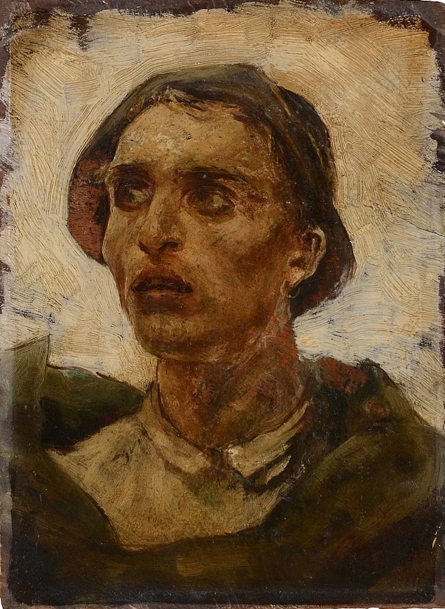 Francesco Paolo Michetti - 203, Studio di testa e spalle di giovane uomo